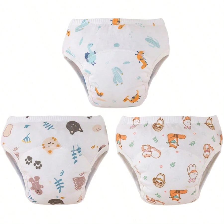 3pcs Reusable Baby Cloth Diapers, Diaper Pants, Training Pants, Soft Adjustable Washable Swim Diapers For Infant Boys And Girls