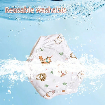 3pcs Reusable Baby Cloth Diapers, Diaper Pants, Training Pants, Soft Adjustable Washable Swim Diapers For Infant Boys And Girls