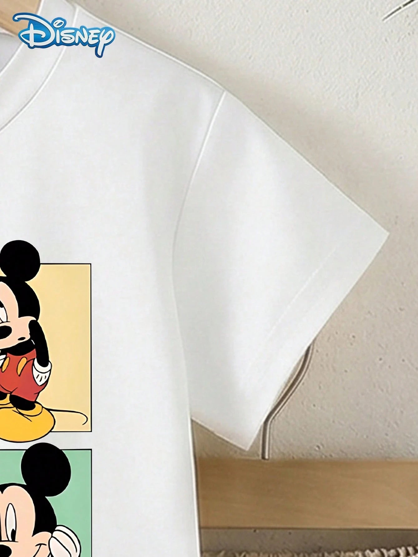 3pcs/Set Baby Boy Disney Graphic Tee & Khaki Shorts Set, Casual Comfortable Outfit For Everyday, Vacation, Party, Suitable For Infant Boys Under 3 Years Old