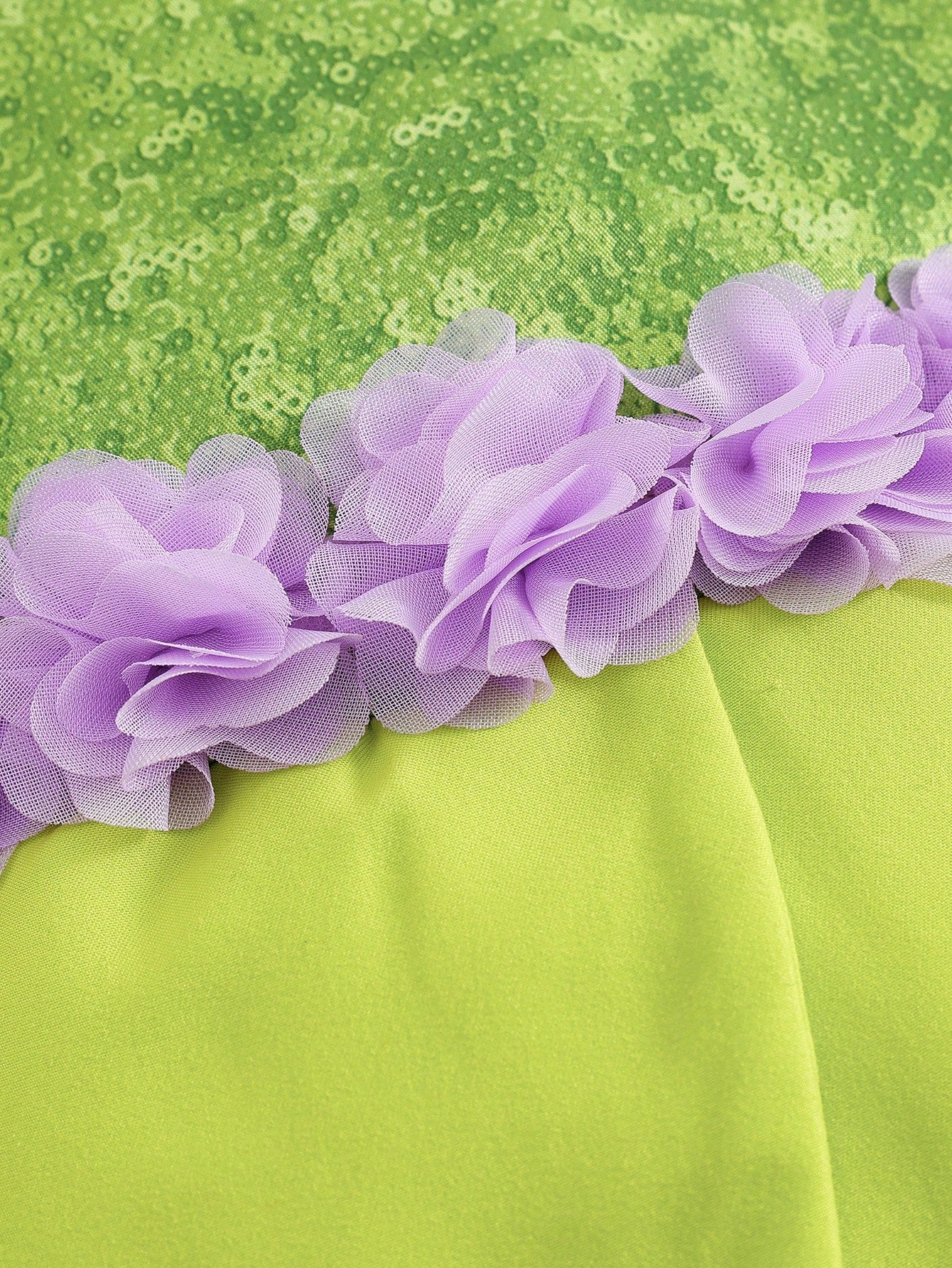 3pcs/Set Baby Girl Sequin Lime Green Bodysuit With Wings And Headband Birthday Party Summer Fairy Faerie