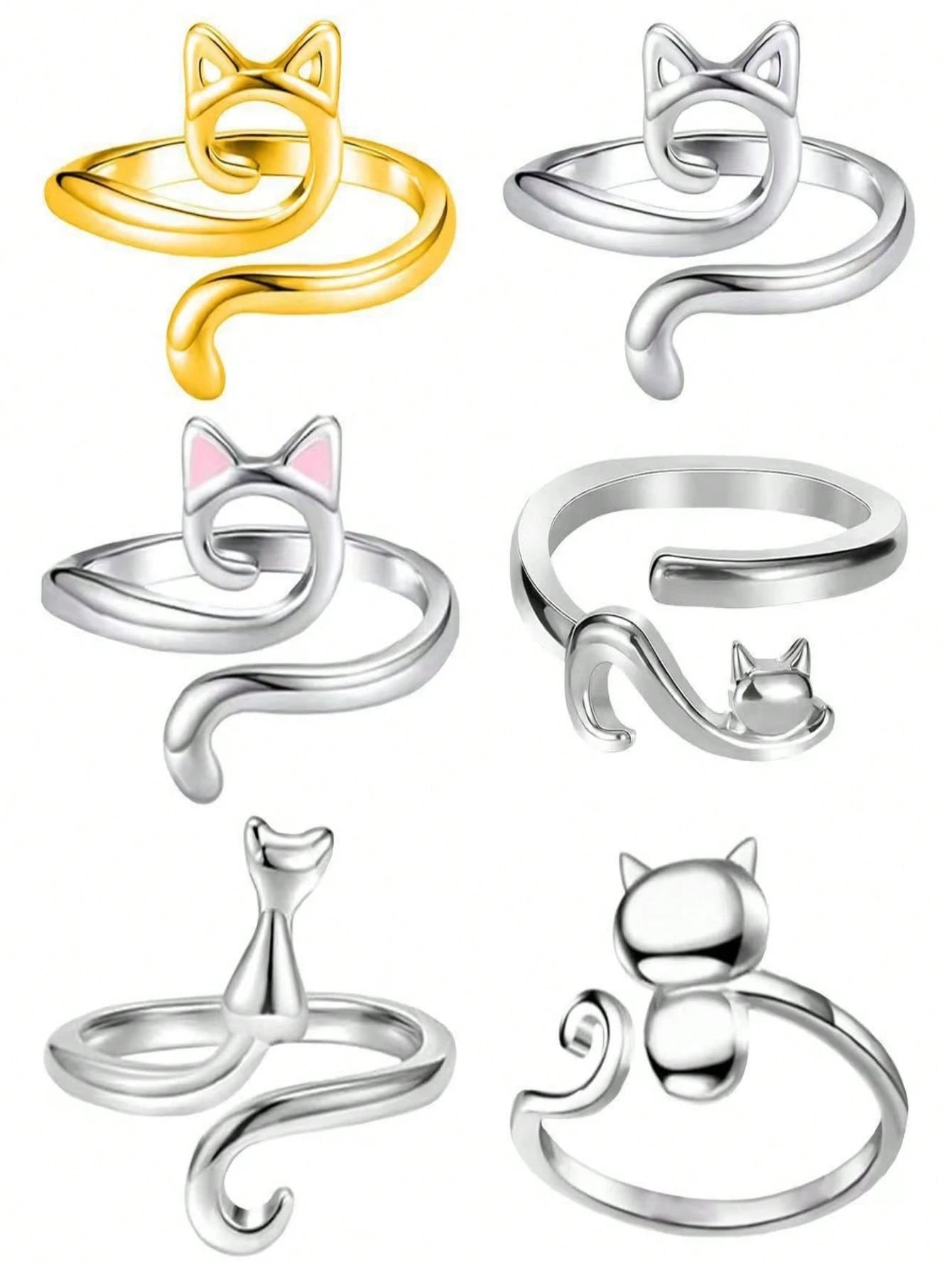 3pcs Set: Crochet Rings, Adjustable Cat-Shaped Yarn Guide, Finger Protector, Suitable For Crocheting, Sewing, Embroidery, Hand Protection, Hot Selling Product, High Demand, Limited Stock, Popular Item