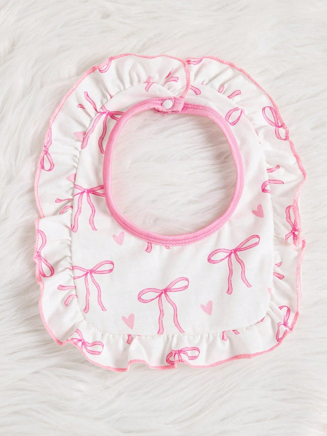 3pcs/Set Infant Baby Girls' Butterfly Print White Casual Long Sleeve Sleepwear With Romper, Hat And Bib Outfit Clothes