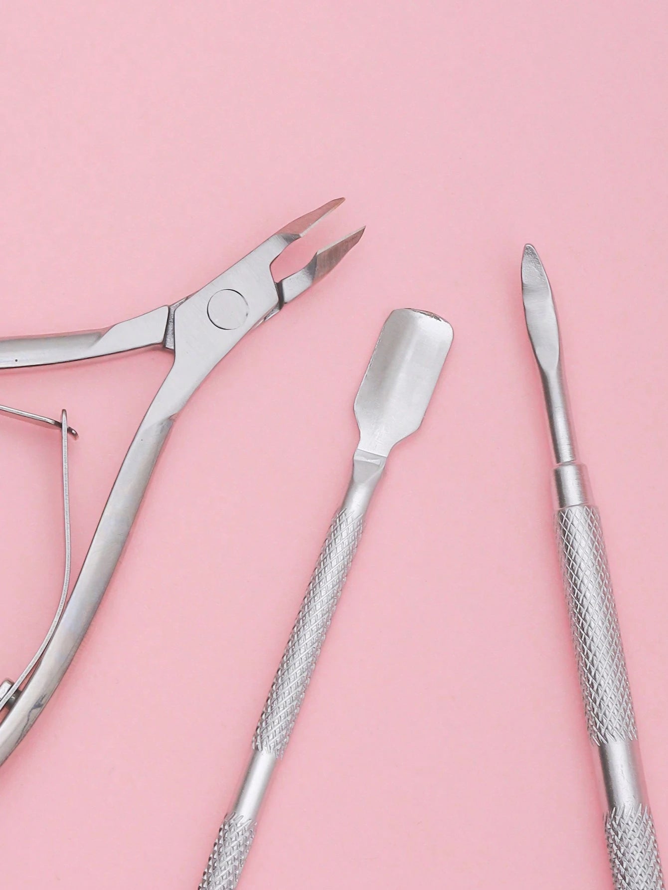 3pcs/Set Nails Exfoliating Tool Stainless Steel Scissors With Cuticle Pusher And Remover,Nail Supplies,Nail Tools,Nail Art Tools,Back To School,Nails,Nail Tools For Press On Nails