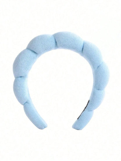 3pcs Solid Bath Headband & Bath Wrist Band Set Home Bathroom Decor Fall Decor Back To School Hair Accessories