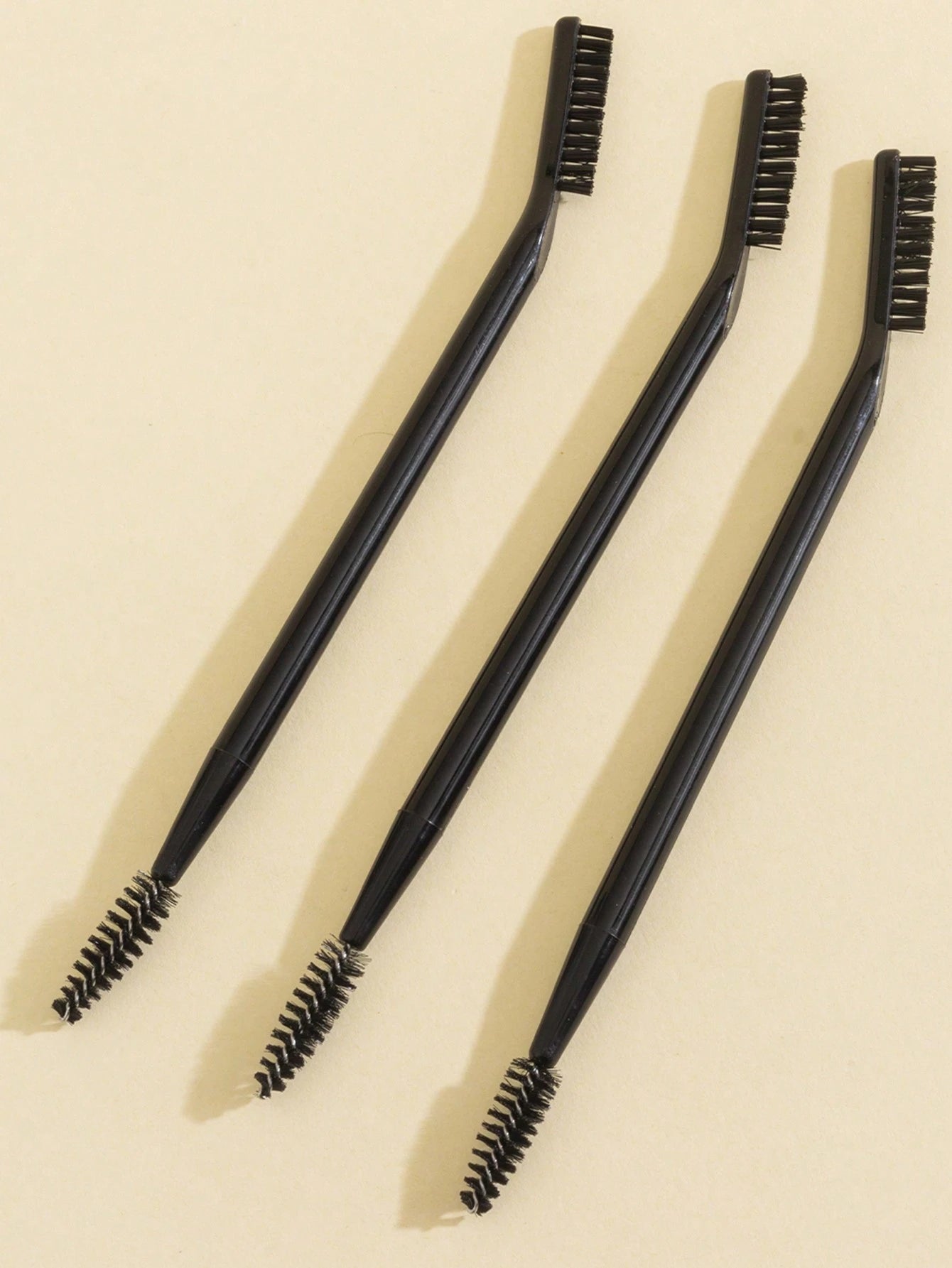 3PCS White/Black Eyelash Curler & Eyebrow Brush, Bendable Multipurpose Dual-Ended Makeup Brush Set Designed With Ergonomic Handle,Eyebrow Brush,Eyeshadow Brush,Spoolie,Spoolie Brush,Giveaways