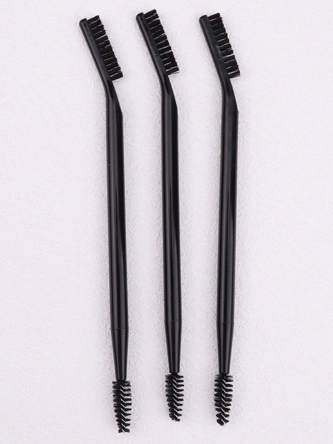 3PCS White/Black Eyelash Curler & Eyebrow Brush, Bendable Multipurpose Dual-Ended Makeup Brush Set Designed With Ergonomic Handle,Eyebrow Brush,Eyeshadow Brush,Spoolie,Spoolie Brush,Giveaways