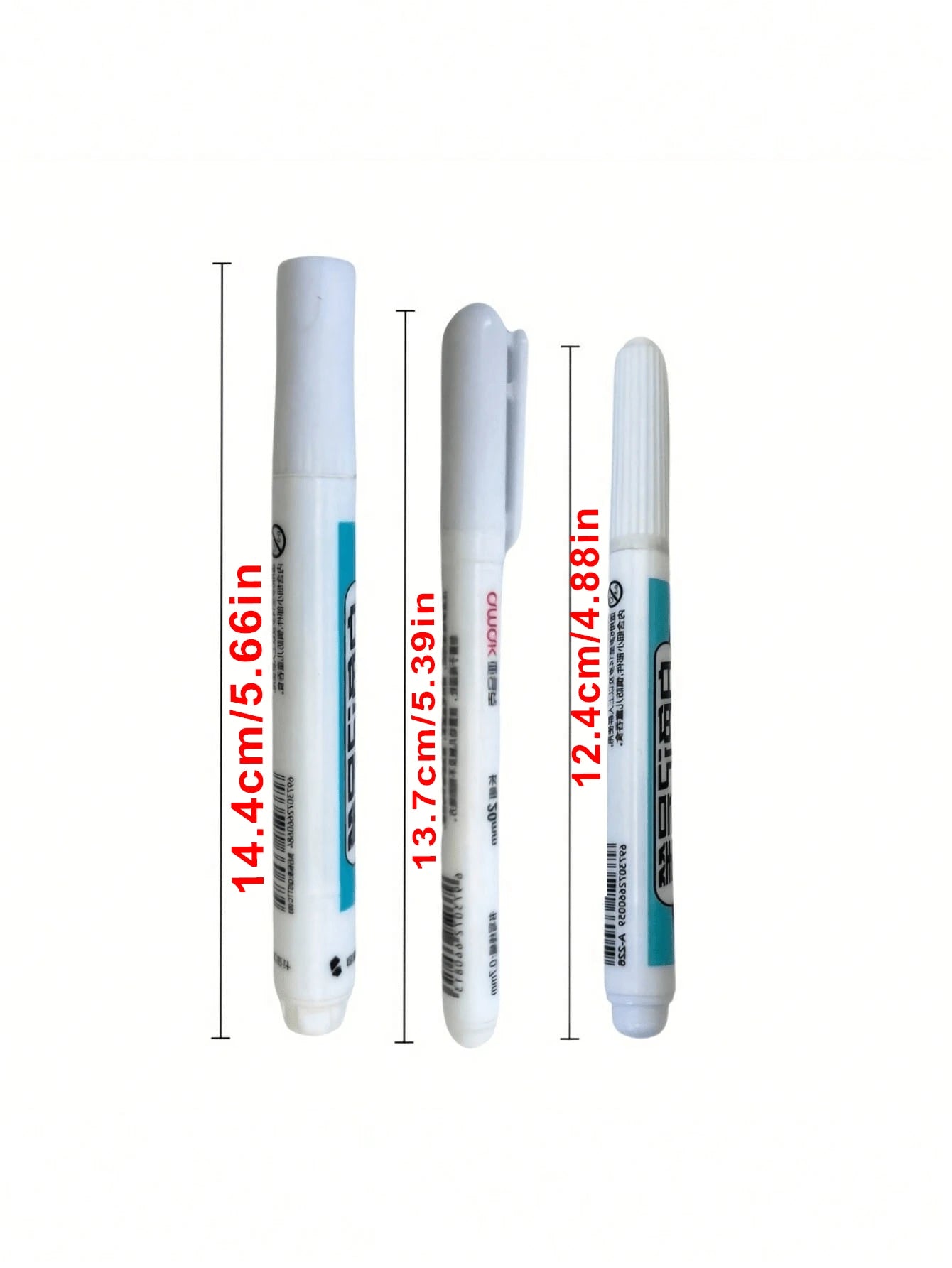 3pcs White Permanent Marker Pens - Quick Drying, Waterproof And Non-Fading, Suitable For DIY, Glass, Faux Leather, Wood, Metal Painting - Perfect For Valentine's Day, Party Crafts