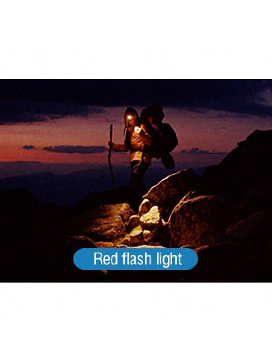3W Powerful Mini Headlamp Red Light LED Headlight 4-Mode Powered AAA Battery Head Torch Waterproof Camping Fishig Lantern The Headlamp Is Made Of Durable Aluminum Alloy, Ensuring Its Longevity Even In