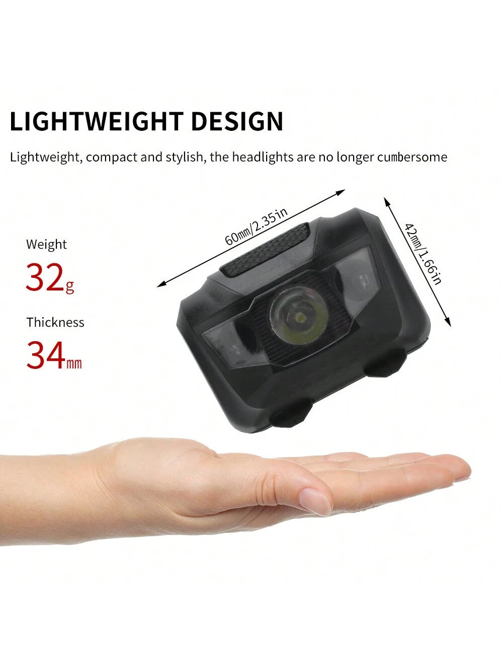 3W Powerful Mini Headlamp Red Light LED Headlight 4-Mode Powered AAA Battery Head Torch Waterproof Camping Fishig Lantern The Headlamp Is Made Of Durable Aluminum Alloy, Ensuring Its Longevity Even In