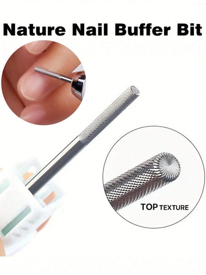 3XF Cuticle Nail Drill Bit, Tungsten Carbide Cuticle Remover Drill Bit Under Nail Cleaner Dead Skin Nail Prepare 3/32" For Electric Nail File
