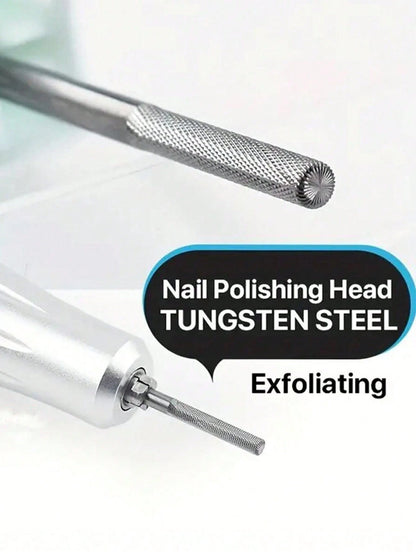 3XF Cuticle Nail Drill Bit, Tungsten Carbide Cuticle Remover Drill Bit Under Nail Cleaner Dead Skin Nail Prepare 3/32" For Electric Nail File