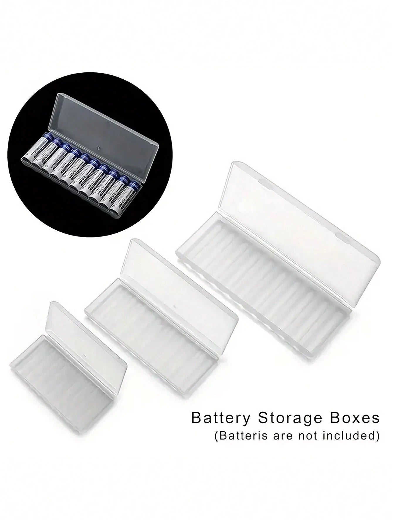 4/5/10 Slots Transparent Plastic Battery Storage Box For AAA/AA/18650 Hard Battery Container Holder Case Organizer Box Accessories