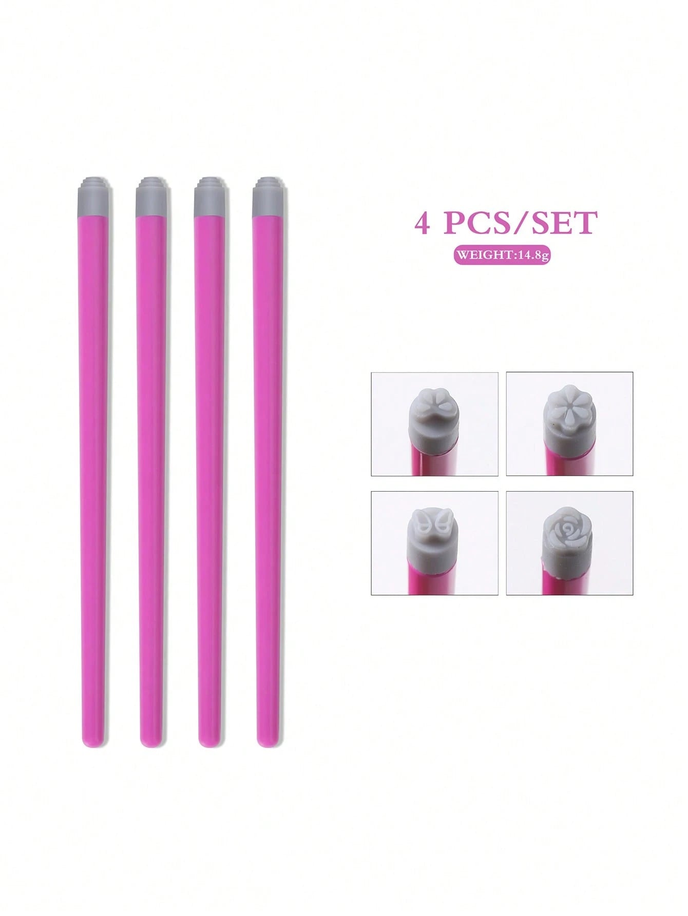 4/6/10/15Pcs/Set Nail Art Stamp Pen Set, Flower Butterfly Pattern Nail Transfer Print Tool, Non-Alcoholic Nail Stamping Kit For Women