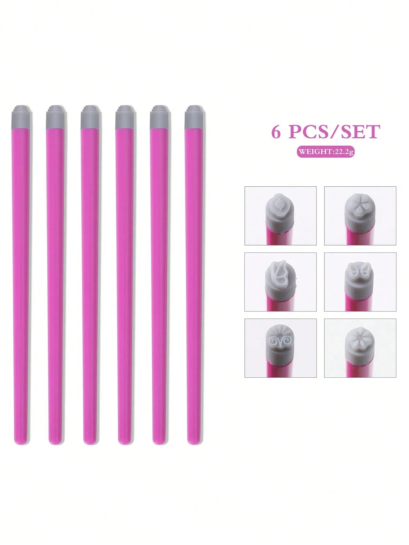 4/6/10/15Pcs/Set Nail Art Stamp Pen Set, Flower Butterfly Pattern Nail Transfer Print Tool, Non-Alcoholic Nail Stamping Kit For Women