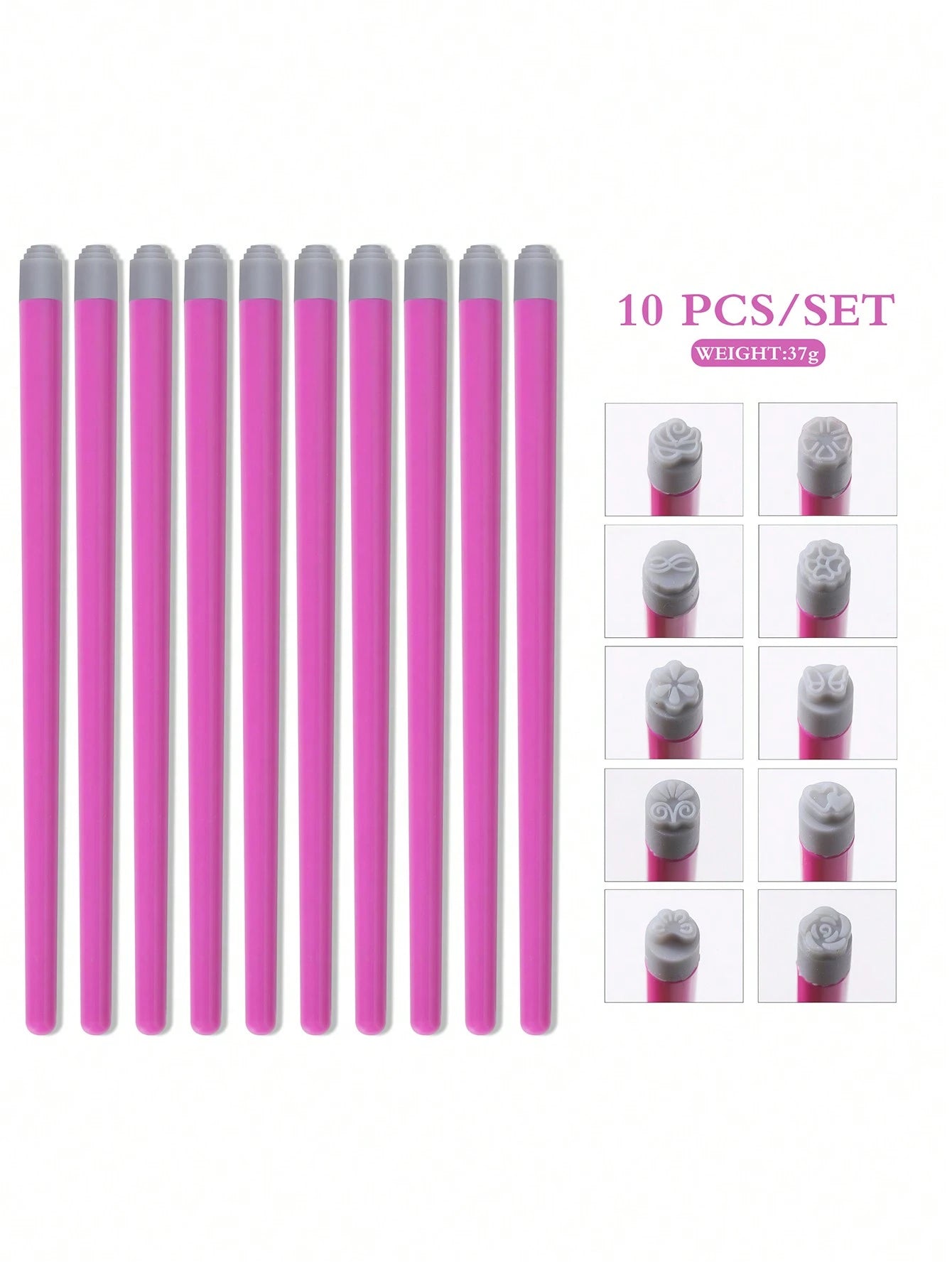4/6/10/15Pcs/Set Nail Art Stamp Pen Set, Flower Butterfly Pattern Nail Transfer Print Tool, Non-Alcoholic Nail Stamping Kit For Women