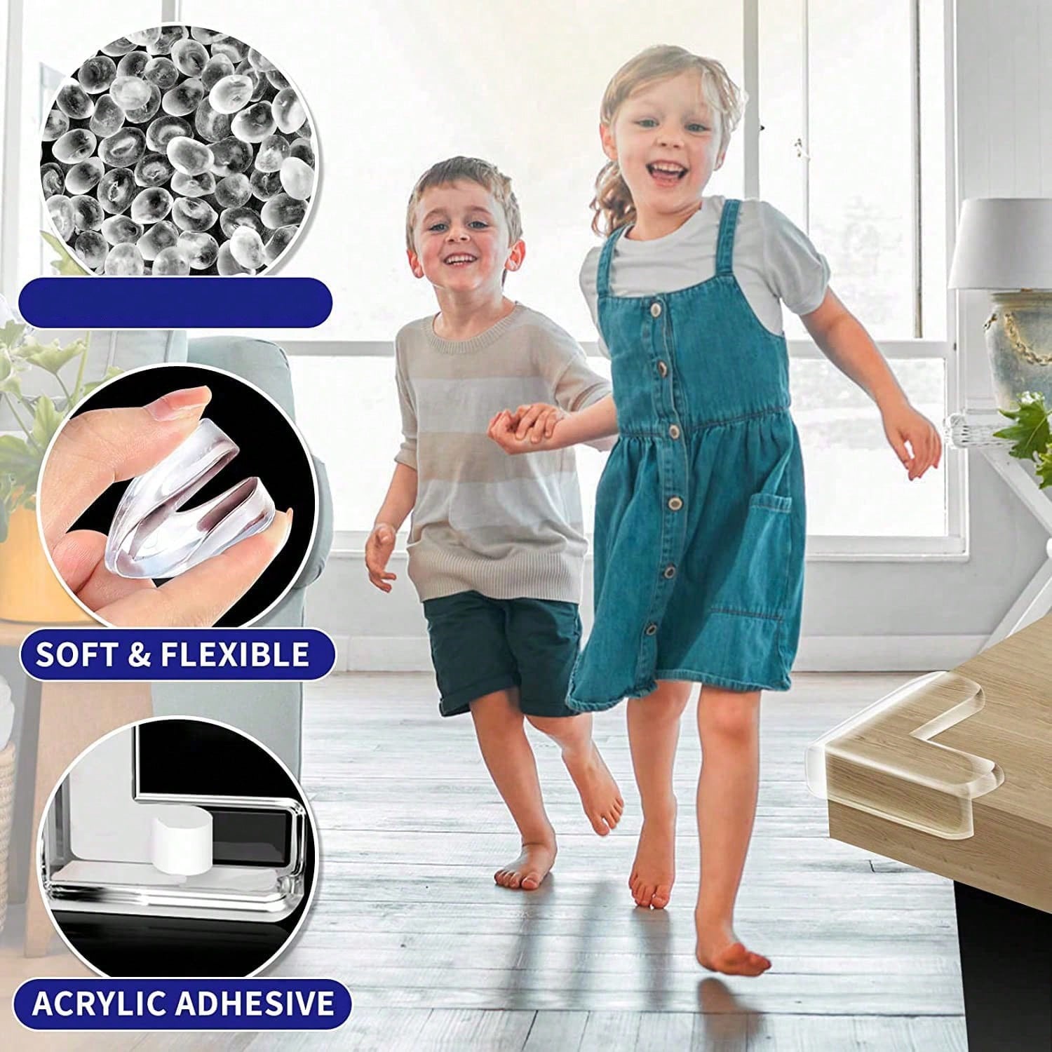 4/6/8/10/12/14/16/20/22/24/ Safety Corner Guards For Children- Silicone Edge Buffers, Furniture Protectors, Suitable For Tables, Chairs, Beds