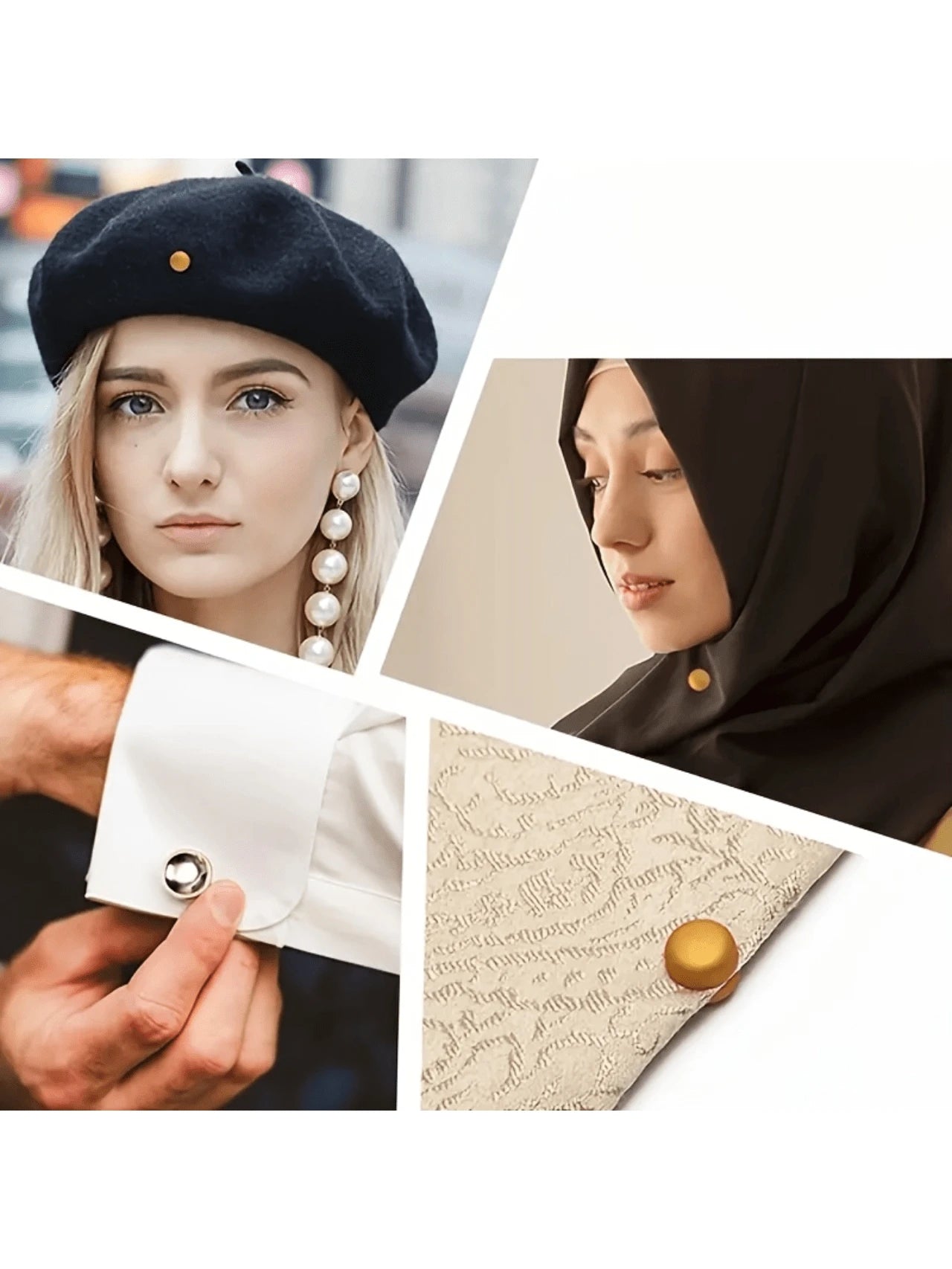 4/8/12Pairs Magnetic Headscarf Pins, Multi-Purpose Magnetic Scarf Pins For Women, Colorful Round Magnets, Durable Headscarf Accessories, Suitable For Daily Wear