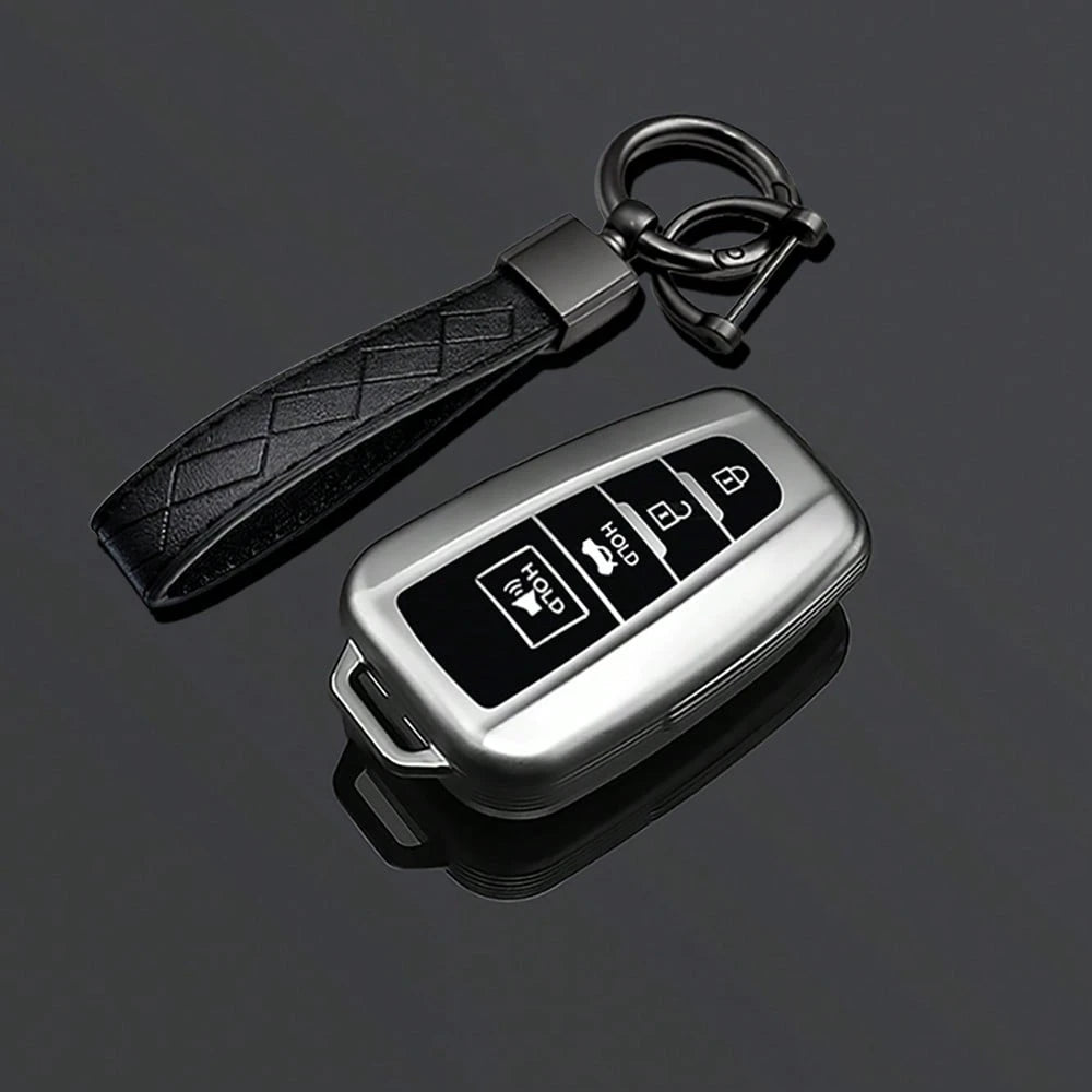 4 Buttons Grey Style TPU Car Key Case Cover Fob For Camry RAV4 Highlander Avalon C-HR Prius Corolla GT86
