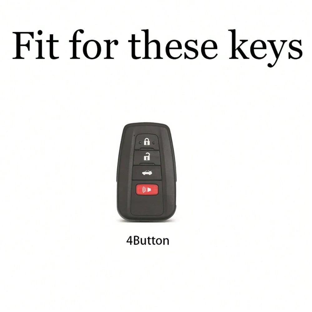4 Buttons Grey Style TPU Car Key Case Cover Fob For Camry RAV4 Highlander Avalon C-HR Prius Corolla GT86