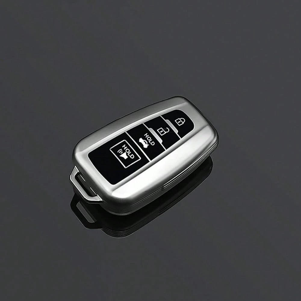4 Buttons Grey Style TPU Car Key Case Cover Fob For Camry RAV4 Highlander Avalon C-HR Prius Corolla GT86