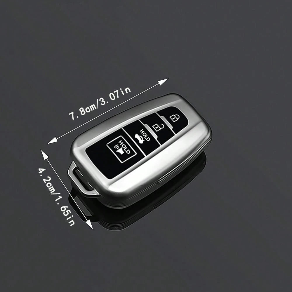 4 Buttons Grey Style TPU Car Key Case Cover Fob For Camry RAV4 Highlander Avalon C-HR Prius Corolla GT86