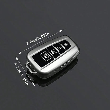 4 Buttons Grey Style TPU Car Key Case Cover Fob For Camry RAV4 Highlander Avalon C-HR Prius Corolla GT86