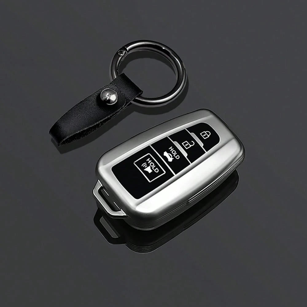 4 Buttons Grey Style TPU Car Key Case Cover Fob For Camry RAV4 Highlander Avalon C-HR Prius Corolla GT86