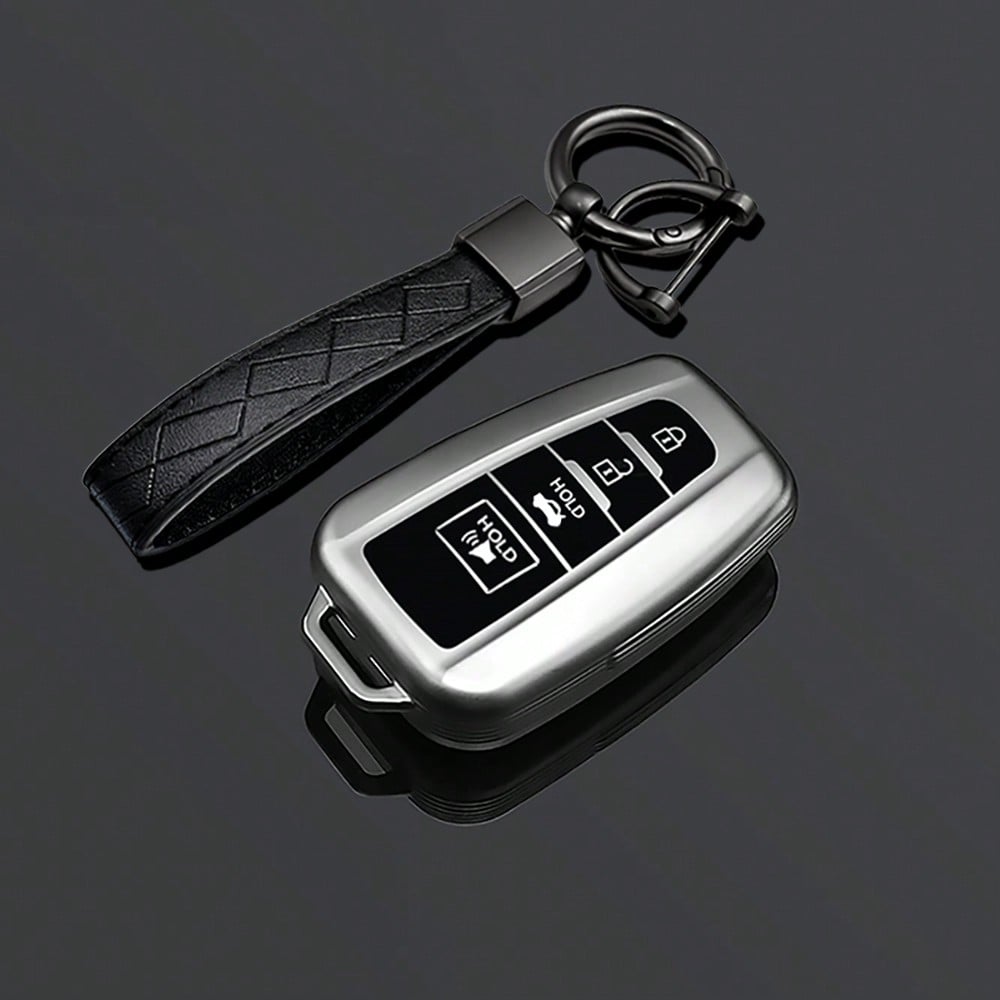 4 Buttons Grey Style TPU Car Key Case Cover Fob For Camry RAV4 Highlander Avalon C-HR Prius Corolla GT86