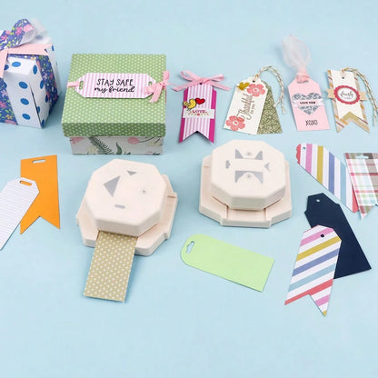 4-In-1 Paper Punch, Suitable For Paper Arts; 4 Shape Label Corner Punch, Applicable For DIY Card Making And Scrapbooking