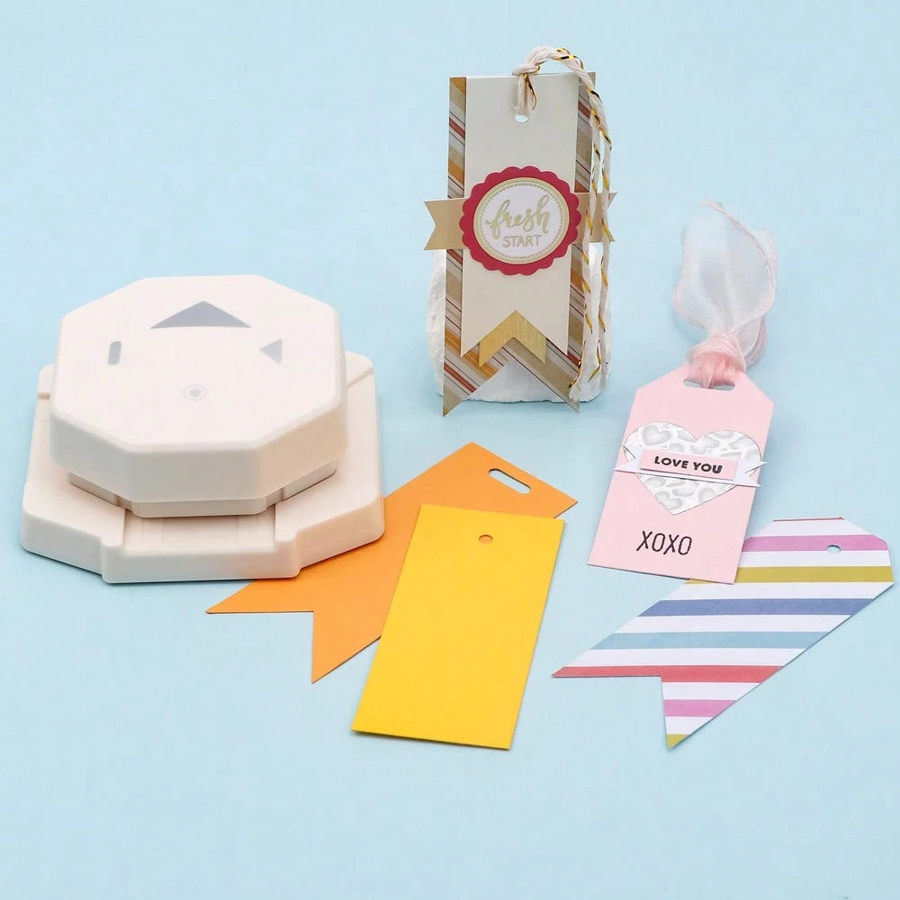 4-In-1 Paper Punch, Suitable For Paper Arts; 4 Shape Label Corner Punch, Applicable For DIY Card Making And Scrapbooking