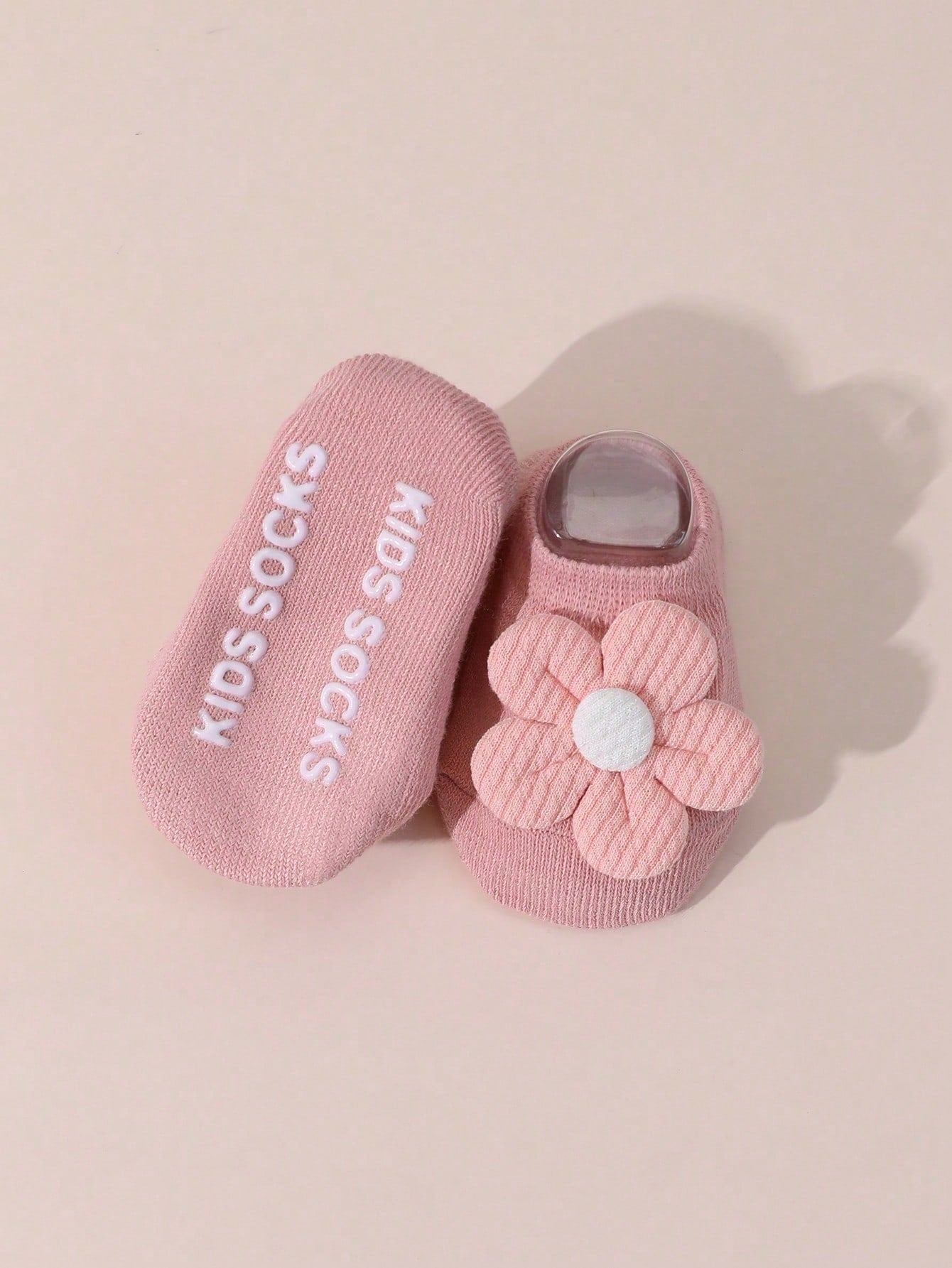 4 Pairs Baby Girls Floral Anti-Slip Floor Socks, Cute Short Ankle Socks For Infants, Suitable For All Seasons