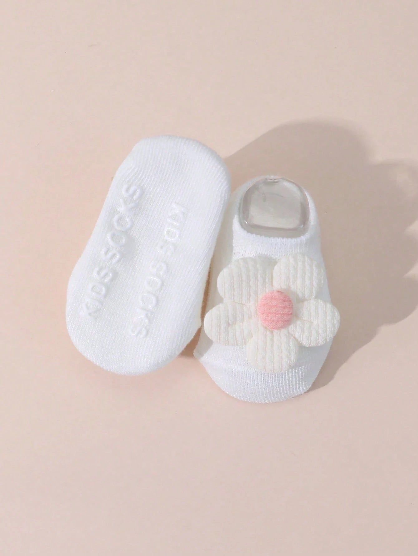 4 Pairs Baby Girls Floral Anti-Slip Floor Socks, Cute Short Ankle Socks For Infants, Suitable For All Seasons