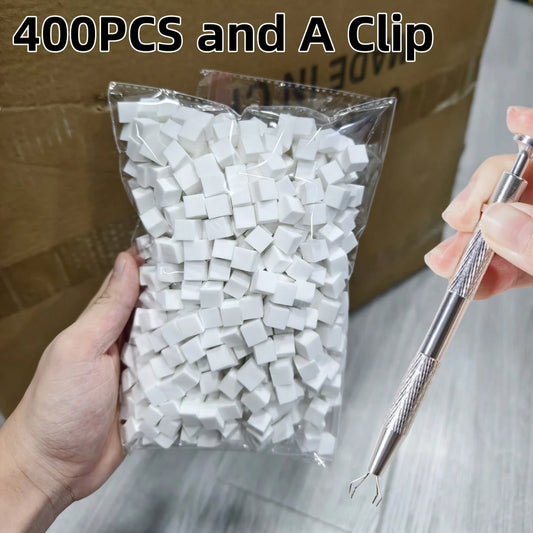 400pcs Mini Nail Sponges, Gradient Nail Design Sponges, Square Nail Sponge Applicator, Professional Salon And Home Use. Sponges For Nail Art Gradient Design, Pure White Non-Shedding| Suitable For Nai