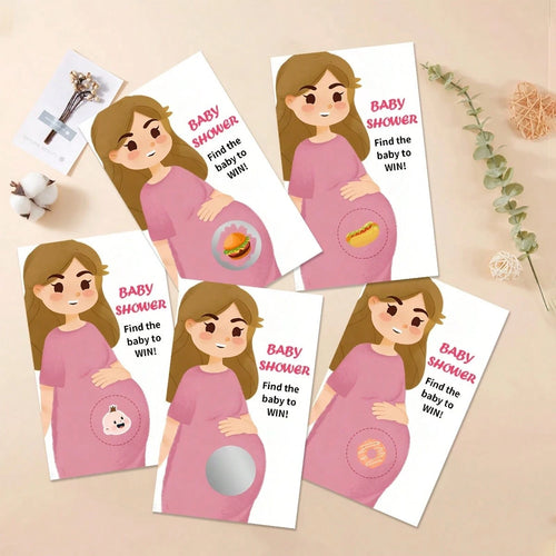 40pcs Cute Scratch Game Cards Set, Suitable For Baby Shower Party. Includes 5pcs Winner Design And 35pcs Loser Design, Great For Baby Shower, Gender Reveal Party, Mom's Group, New Parents Gathering, P
