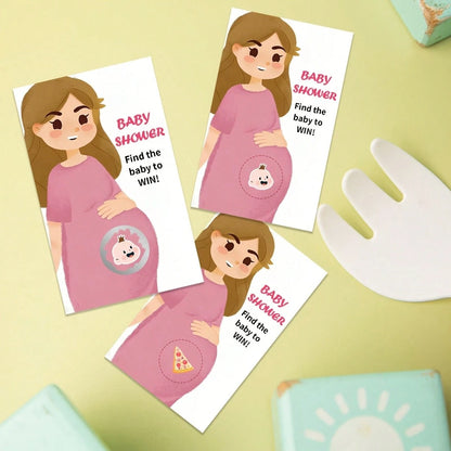 40pcs Cute Scratch Game Cards Set, Suitable For Baby Shower Party. Includes 5pcs Winner Design And 35pcs Loser Design, Great For Baby Shower, Gender Reveal Party, Mom's Group, New Parents Gathering, P