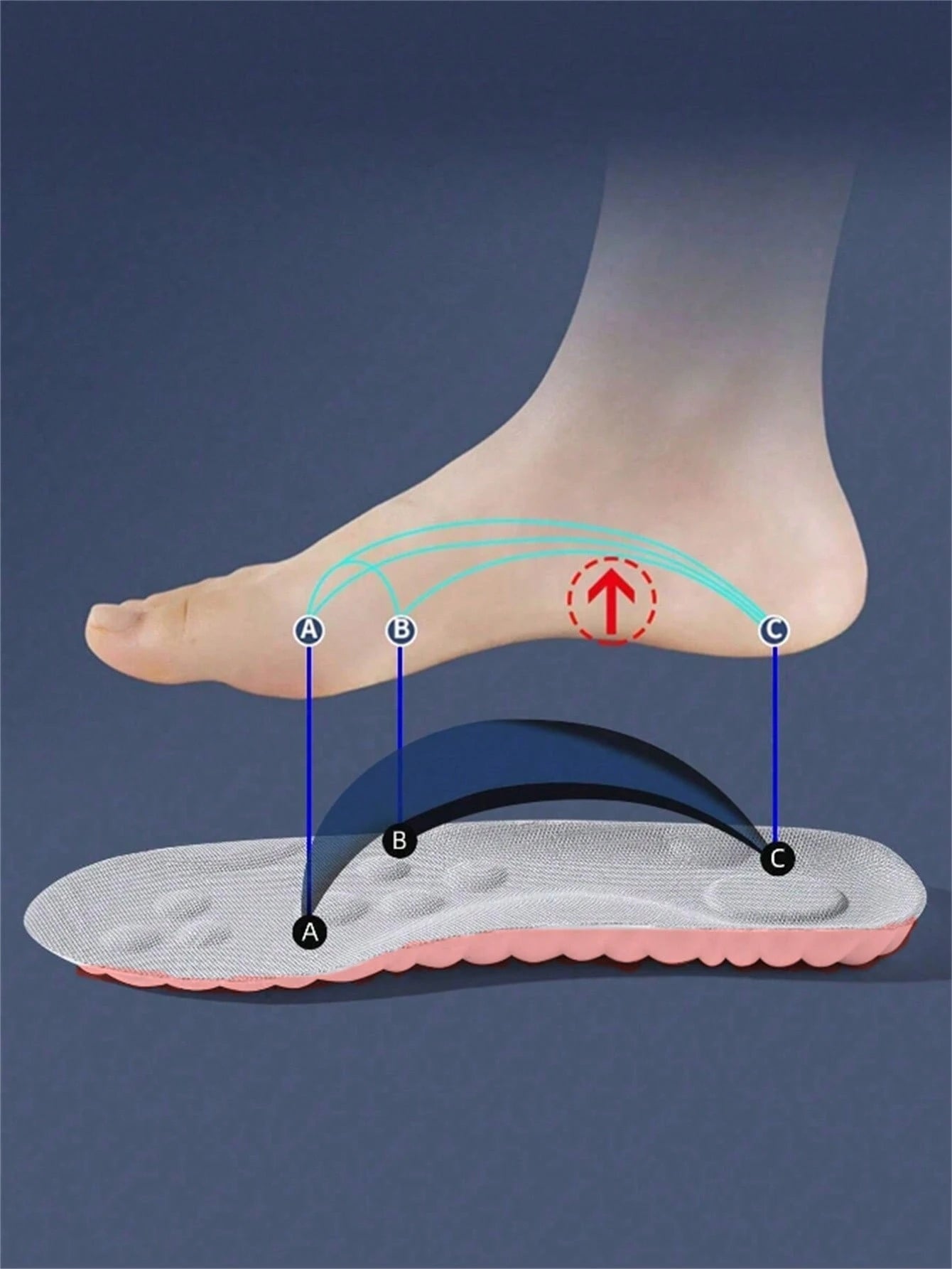 4D Latex Sport Insoles Soft High Elasticity Shoe Pads Breathable Running Basket Shoe Sole Arch Support Inserts Unisex 1pair