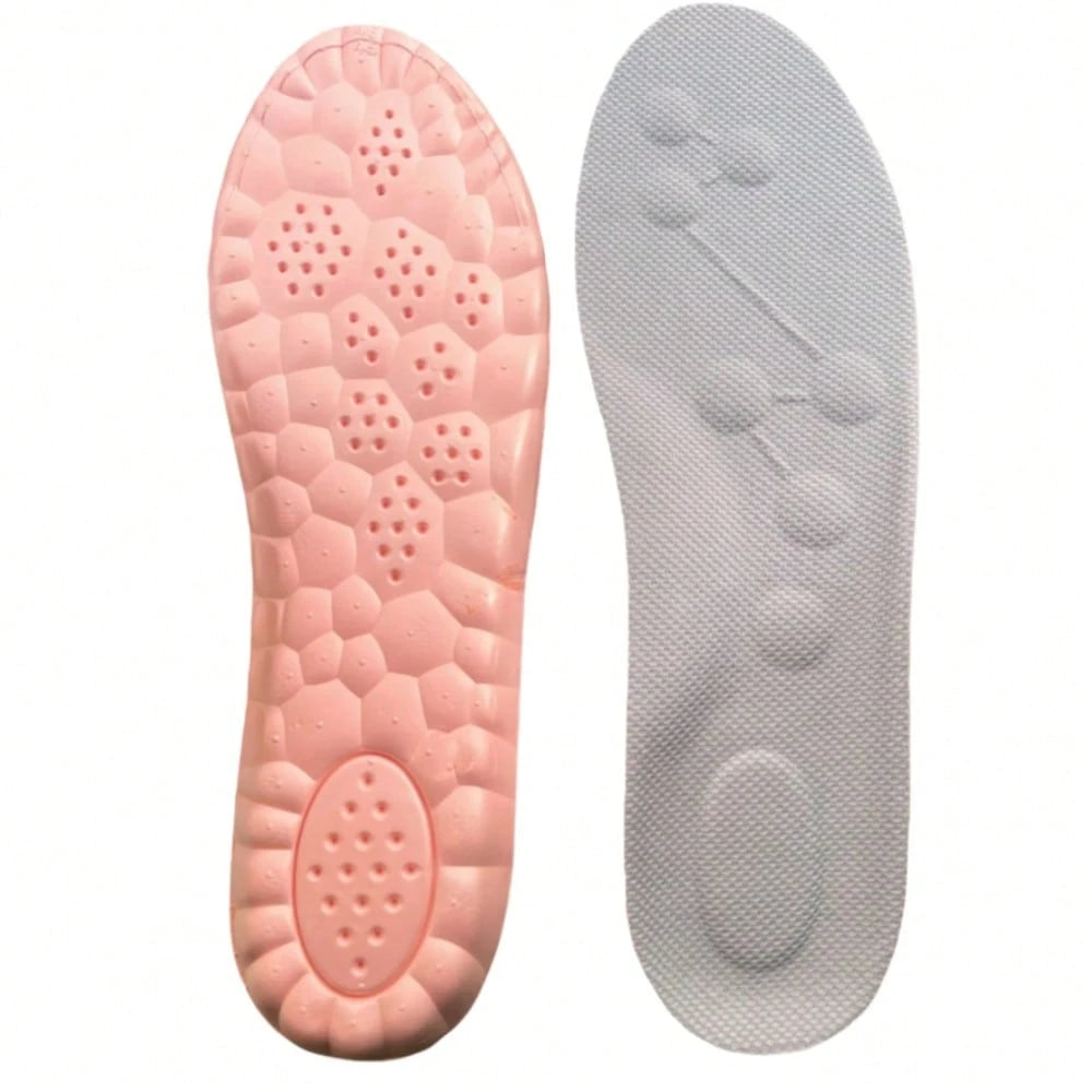 4D Latex Sport Insoles Soft High Elasticity Shoe Pads Breathable Running Basket Shoe Sole Arch Support Inserts Unisex 1pair