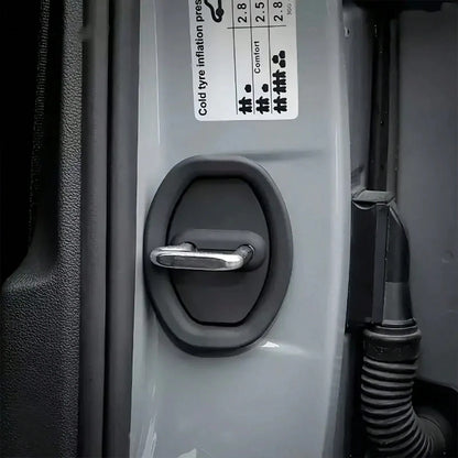 4pcs/2pcs Car Door Lock Silicone Cover, Quiet Car Mat, Stable Exterior Accessories, Car Noise Reduction Protective Silicone Cover- Auto Parts