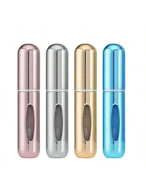 4pcs 5ml Portable Refillable Perfume Atomizer Spray Bottle Fragrance Pump With Travel Case