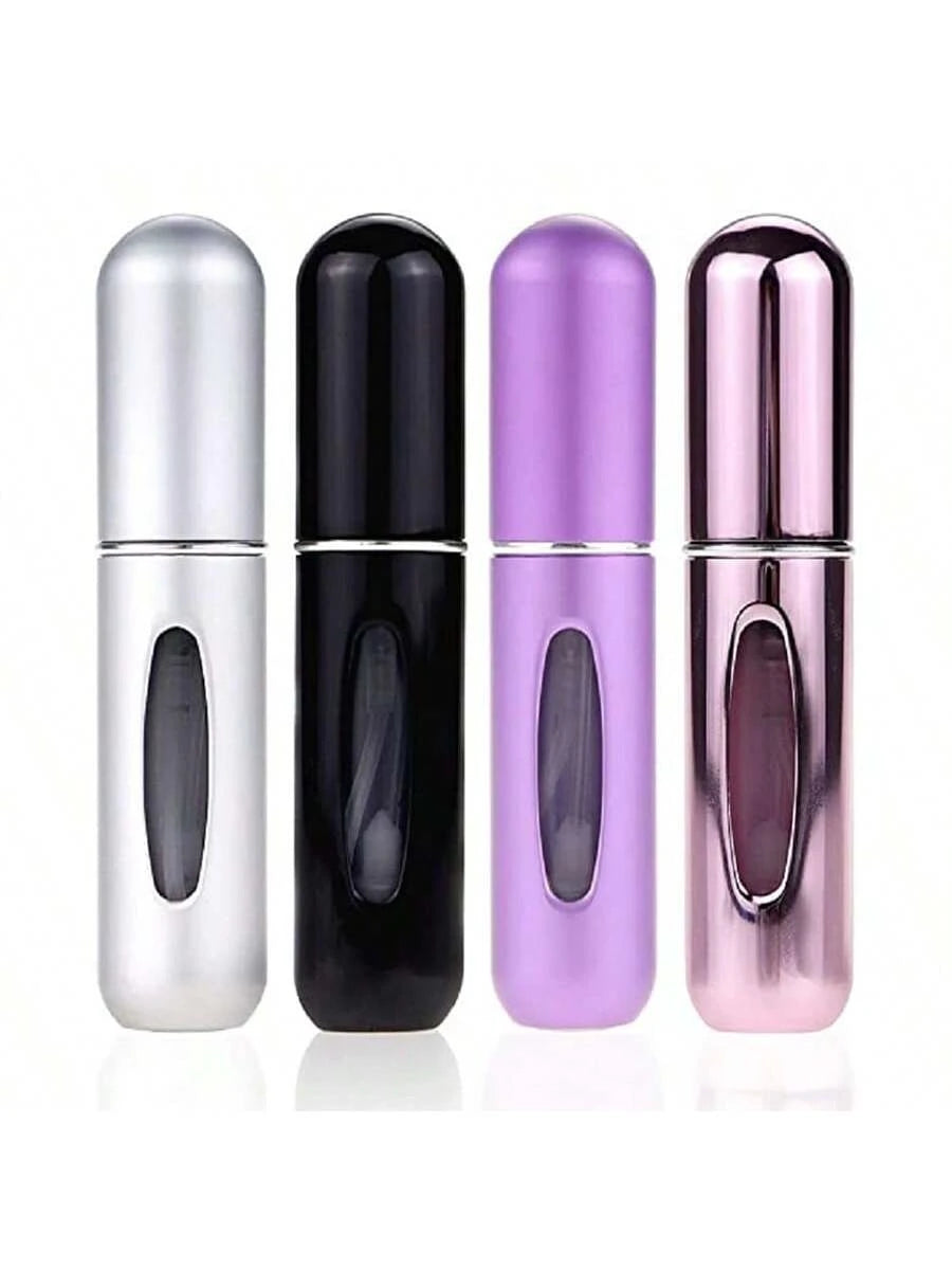 4pcs 5ml Portable Refillable Perfume Atomizer Spray Bottle Fragrance Pump With Travel Case