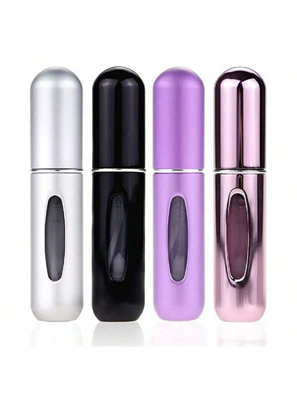 4pcs 5ml Portable Refillable Perfume Atomizer Spray Bottle Fragrance Pump With Travel Case
