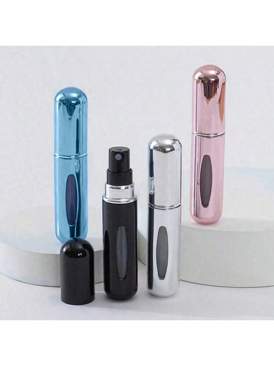 4pcs 5ml Portable Refillable Perfume Atomizer Spray Bottle Fragrance Pump With Travel Case