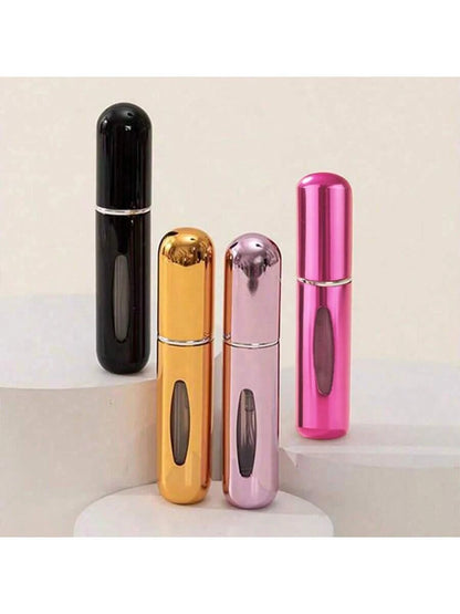 4pcs 5ml Portable Refillable Perfume Atomizer Spray Bottle Fragrance Pump With Travel Case