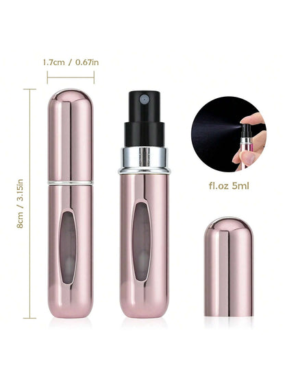 4pcs 5ml Portable Refillable Perfume Atomizer Spray Bottle Fragrance Pump With Travel Case