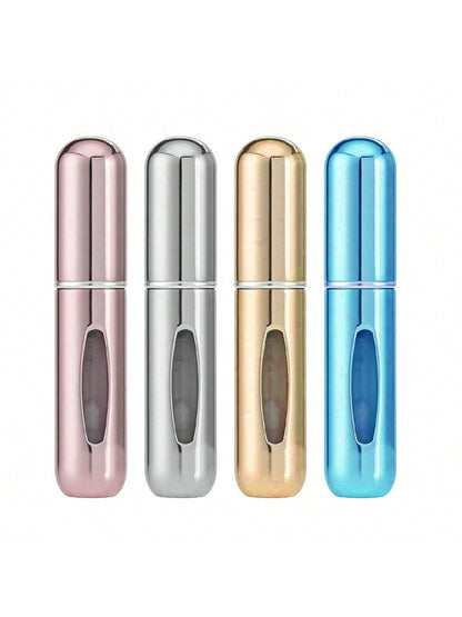4pcs 5ml Portable Refillable Perfume Atomizer Spray Bottle Fragrance Pump With Travel Case