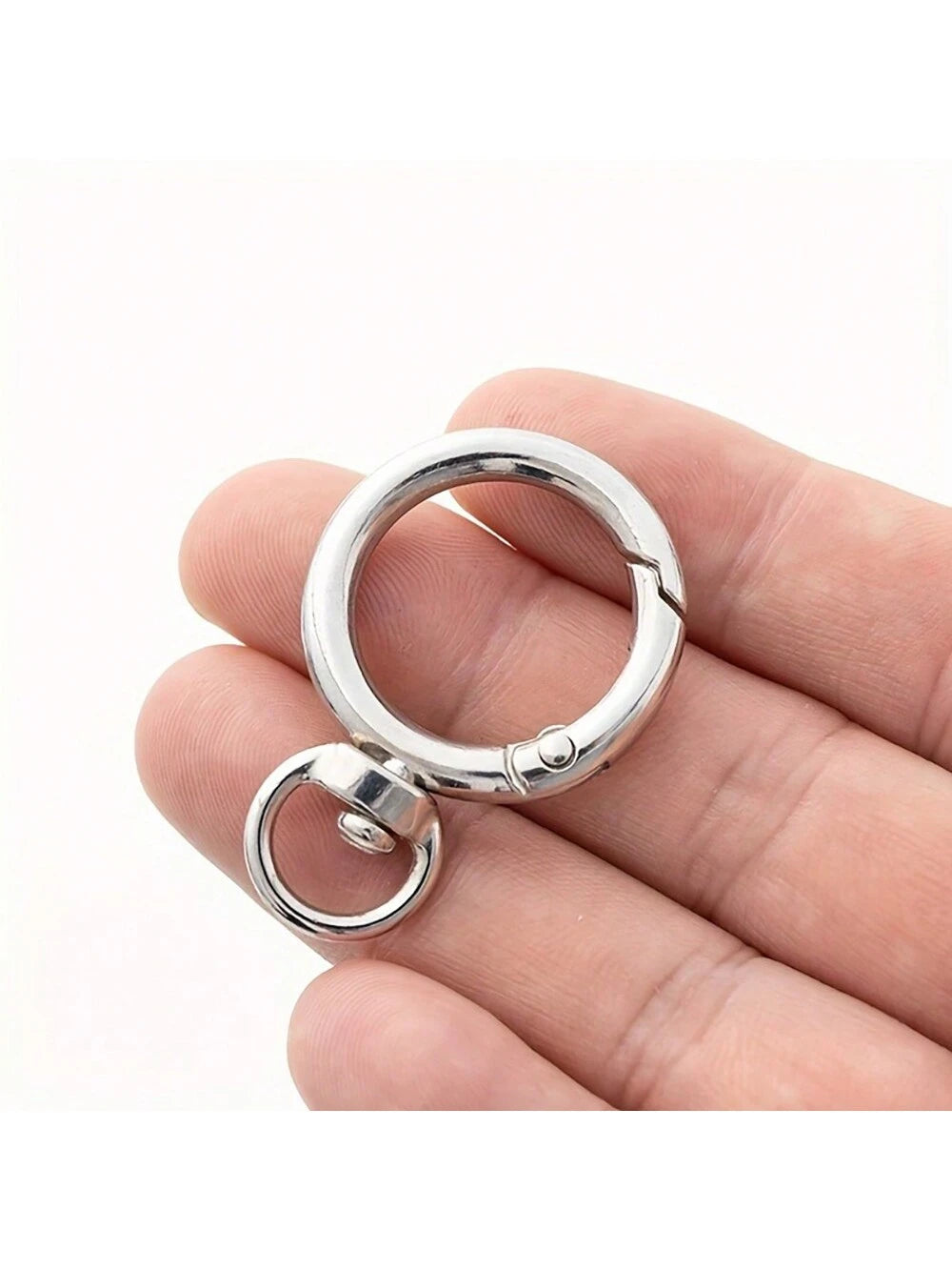 4pcs/6pcs/8pcs/10pcs/12pcs Zinc Alloy Bag Hardware Spring Snap Clips Metal Rings Suitable For Phone Cases, Bags, Key Chains