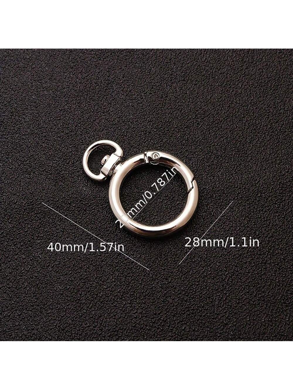 4pcs/6pcs/8pcs/10pcs/12pcs Zinc Alloy Bag Hardware Spring Snap Clips Metal Rings Suitable For Phone Cases, Bags, Key Chains