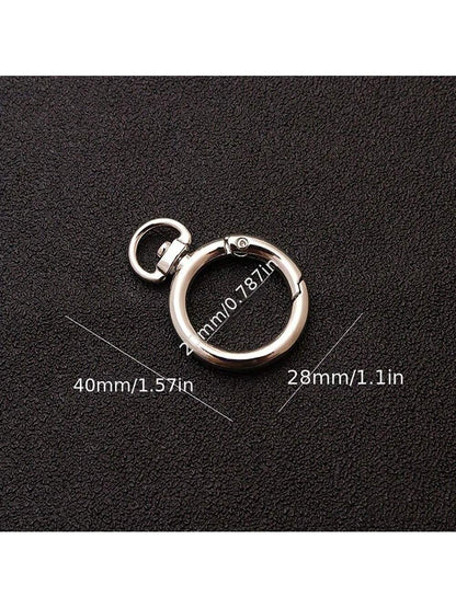 4pcs/6pcs/8pcs/10pcs/12pcs Zinc Alloy Bag Hardware Spring Snap Clips Metal Rings Suitable For Phone Cases, Bags, Key Chains