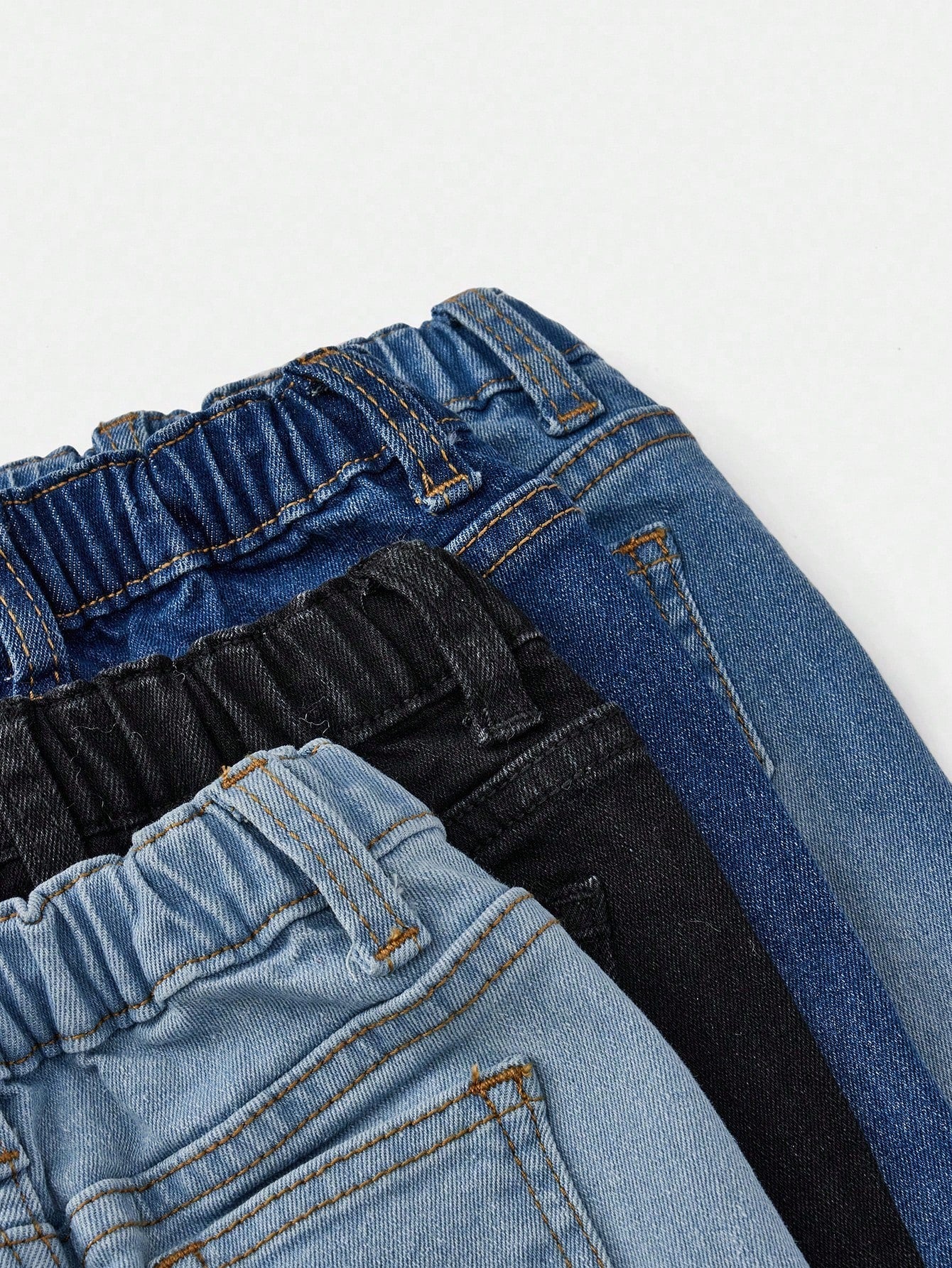 4pcs Baby Boys' Faded Simple Daily Jeans Chic Autumn/Winter