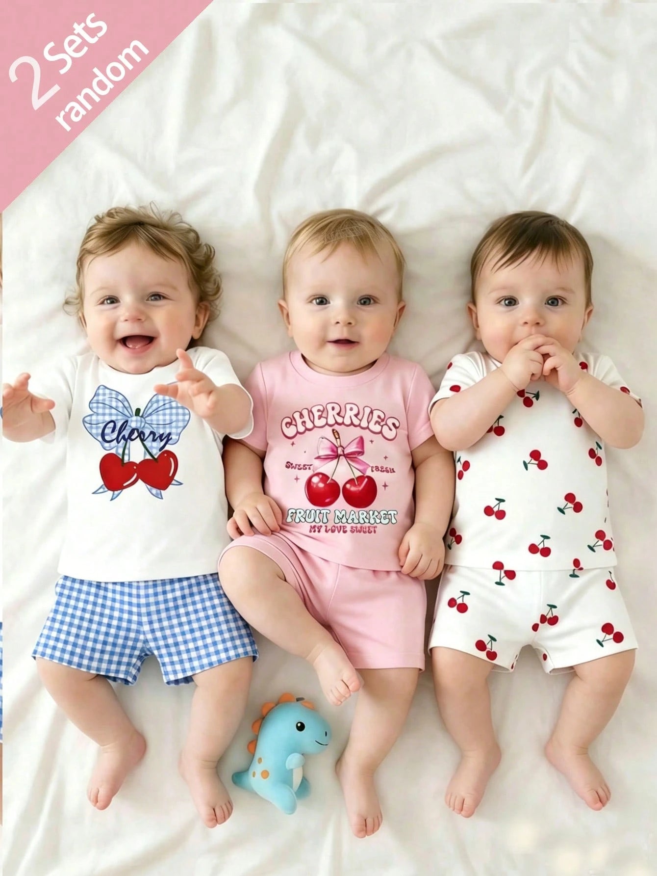 4pcs Baby Girls Pajama Set, Cute Star, Rainbow, Unicorn Print Tight Fit Short Sleeve Top And Shorts, 2 Sets As Baby Holiday Gift